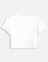 11FIT Just A Cat Graphic Women's Baby Tee - 90s Y2K Fitted Cotton T-Shirt India - Detail View 6 - 11FIT India