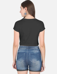 11FIT Coquette Pink Ribbon Bow Graphic Crop Top - Aesthetic Bow T-Shirt for Women India - Detail View 12 - 11FIT India