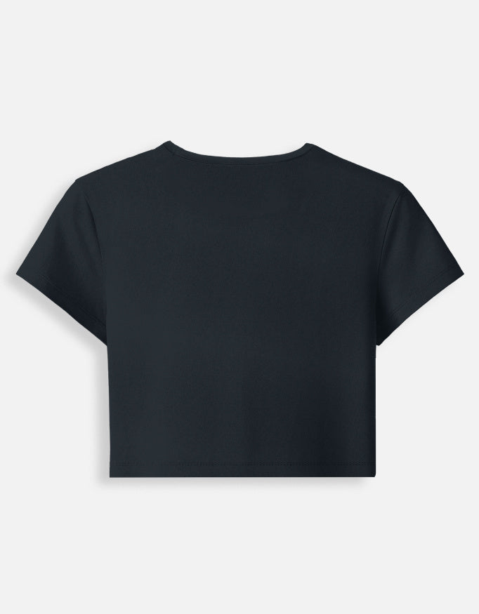11FIT Just A Cat Graphic Women's Baby Tee - 90s Y2K Fitted Cotton T-Shirt India - Detail View 8 - 11FIT India