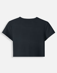 11FIT Lipstick Brushstroke Heart Graphic Baby Tee - Aesthetic Chic Fitted Top India - Detail View 8 - 11FIT India
