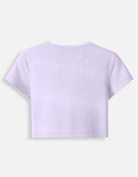 11FIT Hello Teddy Bear Floral Graphic Baby Tee - Cute Aesthetic Women's Top India - Detail View 10 - 11FIT India