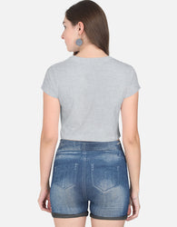 11FIT Coquette Pink Ribbon Bow Graphic Crop Top - Aesthetic Bow T-Shirt for Women India - Detail View 14 - 11FIT India