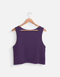 11FIT Classic Ribbed Cotton Crop Tank Top for Women - Solid White Sleeveless Aesthetic Cropped Top India - Detail View 4 - 11FIT India