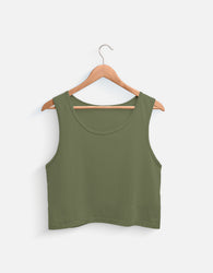11FIT Classic Ribbed Cotton Crop Tank Top for Women - Solid White Sleeveless Aesthetic Cropped Top India - Detail View 5 - 11FIT India